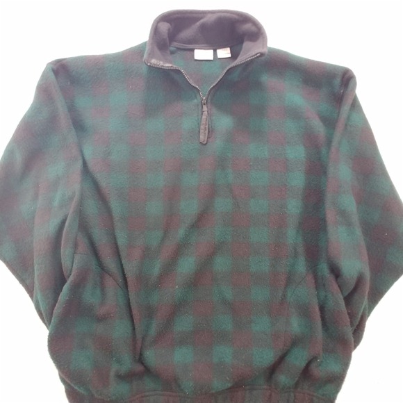Bugle Boy Other - Bugle Boy Green 1/4 Zip Pullover Fleece Jacket Sweatshirt Men's Size Large
